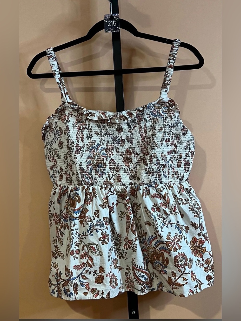 Old Navy Women’s White Floral Smocked Sundress Top